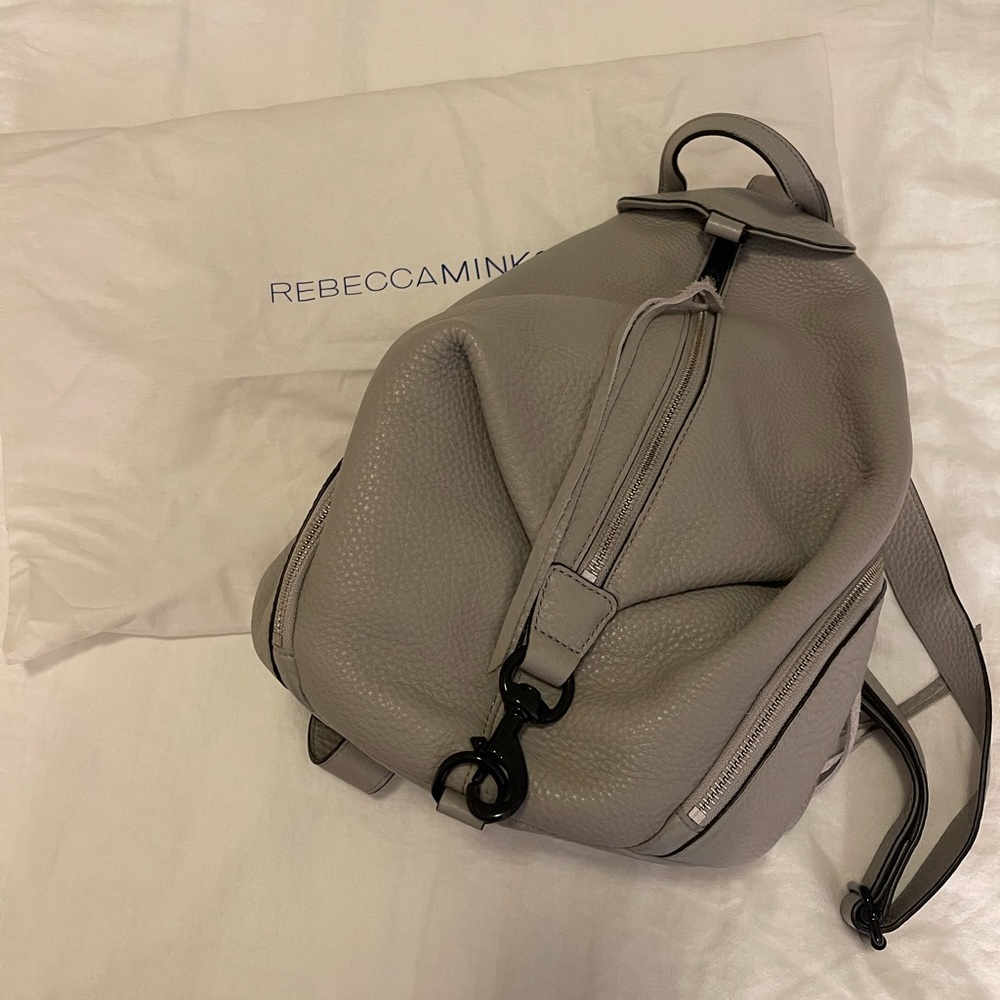 Rebecca Minkoff gray leather backpack